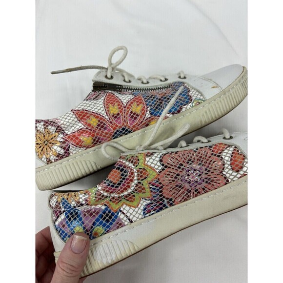 Born Mosaic Tamara Tamera Sneakers White Leather Brights 11 - Picture 12 of 12